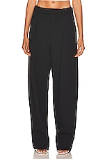 WARDROBE.NYC x Hailey Bieber Trouser Pant in Black, view 1, click to view large image.