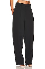 WARDROBE.NYC x Hailey Bieber Trouser Pant in Black, view 2, click to view large image.