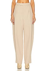 WARDROBE.NYC x Hailey Bieber Hb Trouser in Beige, view 1, click to view large image.