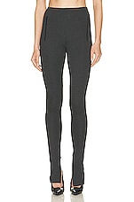 WARDROBE.NYC Side Zip Legging in Charcoal, view 1, click to view large image.