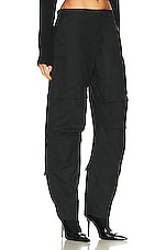 WARDROBE.NYC Cargo Pant in Black, view 2, click to view large image.