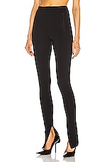WARDROBE.NYC Side Zip Legging in Black, view 1, click to view large image.