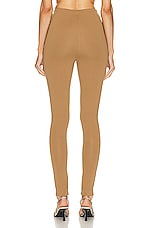 WARDROBE.NYC Front Zip Legging in Tan, view 3, click to view large image.
