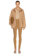 WARDROBE.NYC Front Zip Legging in Tan, view 4, click to view large image.