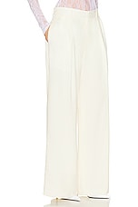WARDROBE.NYC Evening Trouser in Off White, view 2, click to view large image.