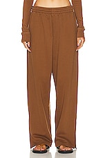 WARDROBE.NYC HB Track Pant in Brown, view 1, click to view large image.