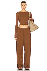 WARDROBE.NYC HB Track Pant in Brown, view 4, click to view large image.