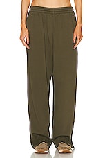 WARDROBE.NYC HB Track Pant in Dark Military, view 1, click to view large image.