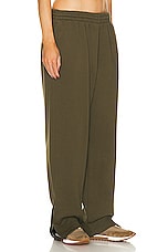WARDROBE.NYC HB Track Pant in Dark Military, view 2, click to view large image.