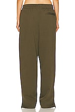 WARDROBE.NYC HB Track Pant in Dark Military, view 3, click to view large image.