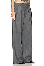 WARDROBE.NYC Low Rise Trouser in Charcoal, view 2, click to view large image.