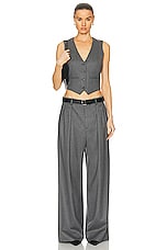 WARDROBE.NYC Low Rise Trouser in Charcoal, view 4, click to view large image.