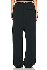 WARDROBE.NYC Semi Matte Track Pant in Black, view 3, click to view large image.