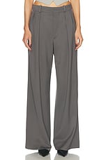 WARDROBE.NYC Low Rise Wide Leg Pant in Slate, view 1, click to view large image.