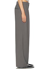 WARDROBE.NYC Low Rise Wide Leg Pant in Slate, view 3, click to view large image.