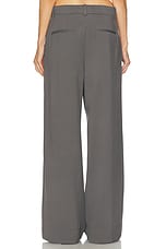 WARDROBE.NYC Low Rise Wide Leg Pant in Slate, view 4, click to view large image.