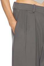 WARDROBE.NYC Low Rise Wide Leg Pant in Slate, view 6, click to view large image.