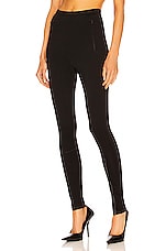 WARDROBE.NYC Front Zip Legging in Black, view 2, click to view large image.