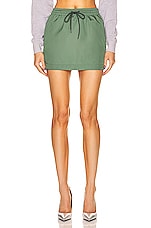 WARDROBE.NYC Utility Skirt Mini in Green, view 1, click to view large image.