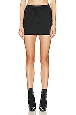 WARDROBE.NYC Utility Mini Skirt in Black, view 1, click to view large image.