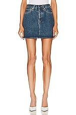 WARDROBE.NYC Denim Mini Skirt in Indigo, view 1, click to view large image.