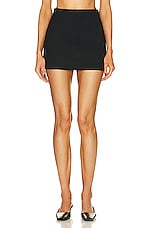 WARDROBE.NYC Column Mini Skirt in Black, view 1, click to view large image.