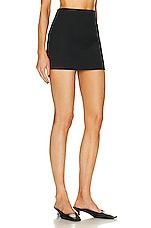 WARDROBE.NYC Column Mini Skirt in Black, view 2, click to view large image.
