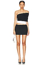 WARDROBE.NYC Micro Mini Skirt in Black, view 4, click to view large image.