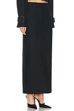 WARDROBE.NYC Drill Column Skirt in Black, view 2, click to view large image.
