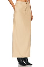 WARDROBE.NYC Drill Column Skirt in Khaki, view 2, click to view large image.