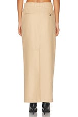 WARDROBE.NYC Drill Column Skirt in Khaki, view 3, click to view large image.