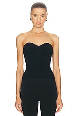 WARDROBE.NYC Strapless Bandeau Top in Black, view 1, click to view large image.