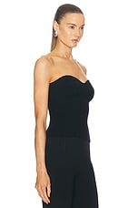 WARDROBE.NYC Strapless Bandeau Top in Black, view 2, click to view large image.