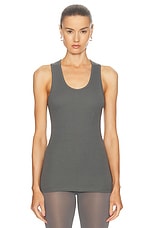 WARDROBE.NYC Ribbed Tank Top in Slate, view 1, click to view large image.