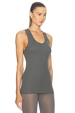 WARDROBE.NYC Ribbed Tank Top in Slate, view 2, click to view large image.