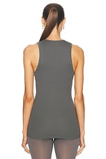 WARDROBE.NYC Ribbed Tank Top in Slate, view 3, click to view large image.