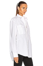 WARDROBE.NYC Oversize Shirt in White, view 2, click to view large image.