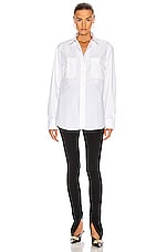 WARDROBE.NYC Oversize Shirt in White, view 4, click to view large image.