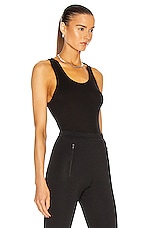 WARDROBE.NYC Ribbed Tank in Black, view 2, click to view large image.
