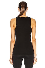 WARDROBE.NYC Ribbed Tank in Black, view 3, click to view large image.