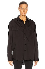 WARDROBE.NYC Oversize Shirt in Black, view 1, click to view large image.