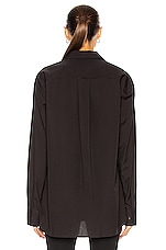 WARDROBE.NYC Oversize Shirt in Black, view 3, click to view large image.