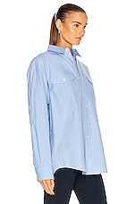 WARDROBE.NYC Oversize Shirt in Blue, view 2, click to view large image.