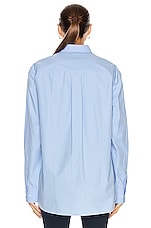 WARDROBE.NYC Oversize Shirt in Blue, view 3, click to view large image.