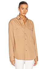 WARDROBE.NYC Oversize Shirt in Camel, view 1, click to view large image.