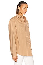 WARDROBE.NYC Oversize Shirt in Camel, view 2, click to view large image.