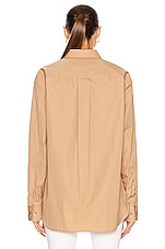 WARDROBE.NYC Oversize Shirt in Camel, view 3, click to view large image.