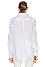 WARDROBE.NYC Classic Shirt in White, view 3, click to view large image.