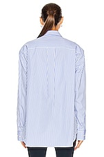 WARDROBE.NYC Oversize Shirt in Blue, view 3, click to view large image.