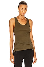 WARDROBE.NYC Ribbed Tank in Military, view 1, click to view large image.